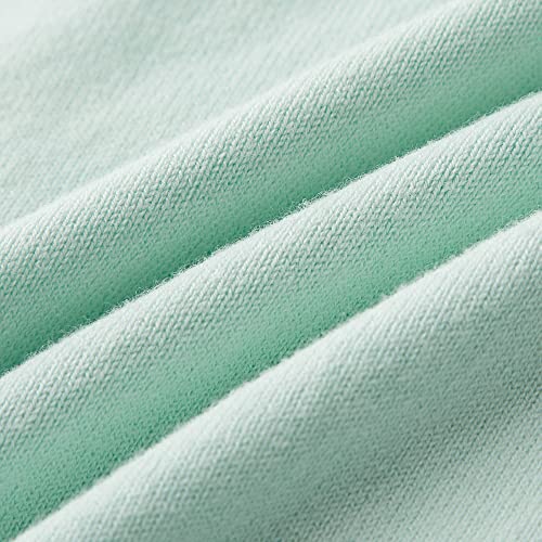 Cunyi Girl's Crewneck Lightweight Button-Up Cardigan Cotton Knit Sweater Casual Cute Outerwear, Sky Blue, 140 #TOP6