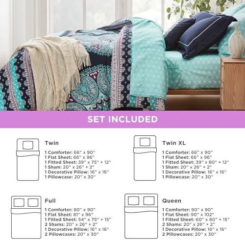Degrees Of Comfort AMFBA10-0475A Queen Bed Set, Boho Mandala Comforter Sets thumb #4
