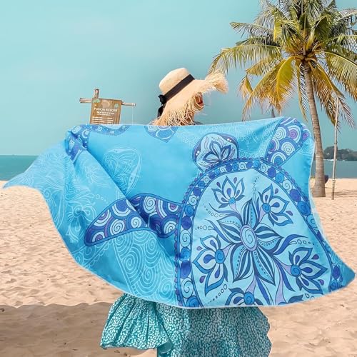 Giyim Strandhandtuch Groß - 180 x 100 cm Strandtuch Mikrofaser mit Tasche, Saugfähig und Schnell Trocknende Strandtuch, Weiches & Leichtes Beach Towel für Strand, Schwimmen (Grüne Pflanze)