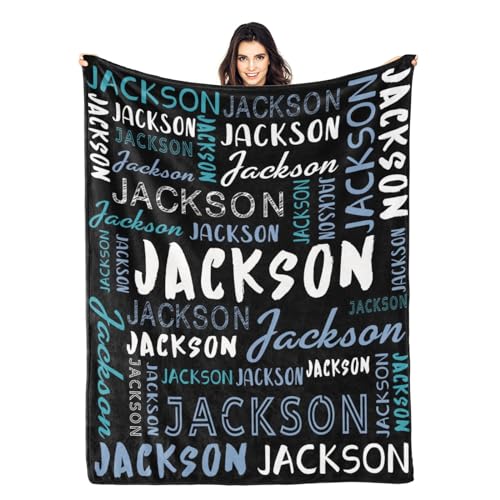 Personalized Name Blanket Customized Baby Blankets for Girls Boys Adults Monogrammed Blankets and Throws Christmas Birthday Mothers Fathers Valentines Day Gift