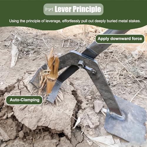 Post Puller Tool - 92 cm Durable Sapling Removal Lifter for Effortless Wood Fence Extraction, Ideal for Easily Pulling Out Wooden Posts and Stumps