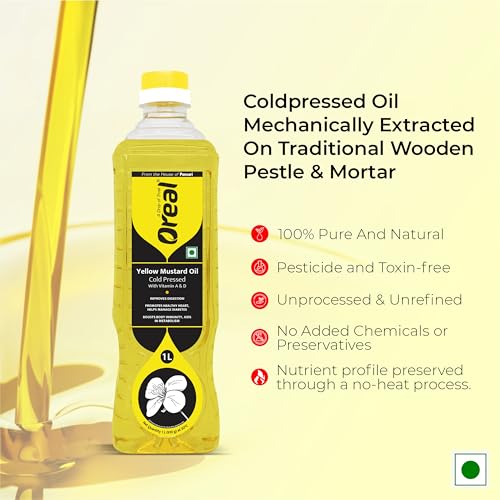 Image of Oreal Yellow Mustard Oil, 1 Litre
