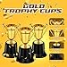 Gold Trophy Award Cups - Pack Of 12 Bulk 5 Inch Plastic Gold Mini Trophies For Party Favors, Props, Rewards, Trophy Cup Competitions Winning Prizes For Kids Choice Awards And Trophies And Adults