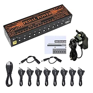 Rowin – Bloc d’alimentation PW-01 pour pédale de guitare, 10 sorties CC isolées pour pédale d’effet de guitare et basse… - Les Beatles, Paul McCartney, John Lennon, RIngo Starr, George Harrison