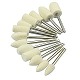 13pcs Multifunctional Wool Felt Mandrel Mounted Grinding Polishing Accessories Attachment Set - for Dremel-1/8 Inch Shank