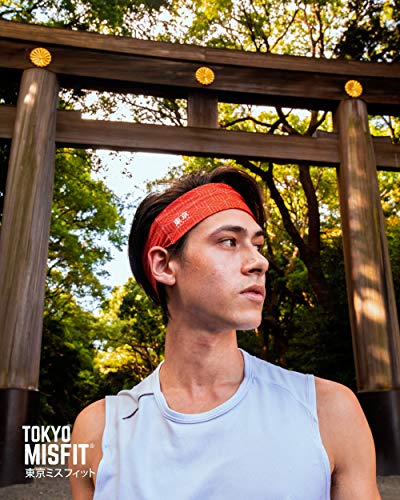 Image of Tokyo Misfit Japanese Headband for Men & Women, Sweat Band (Cube-Red)