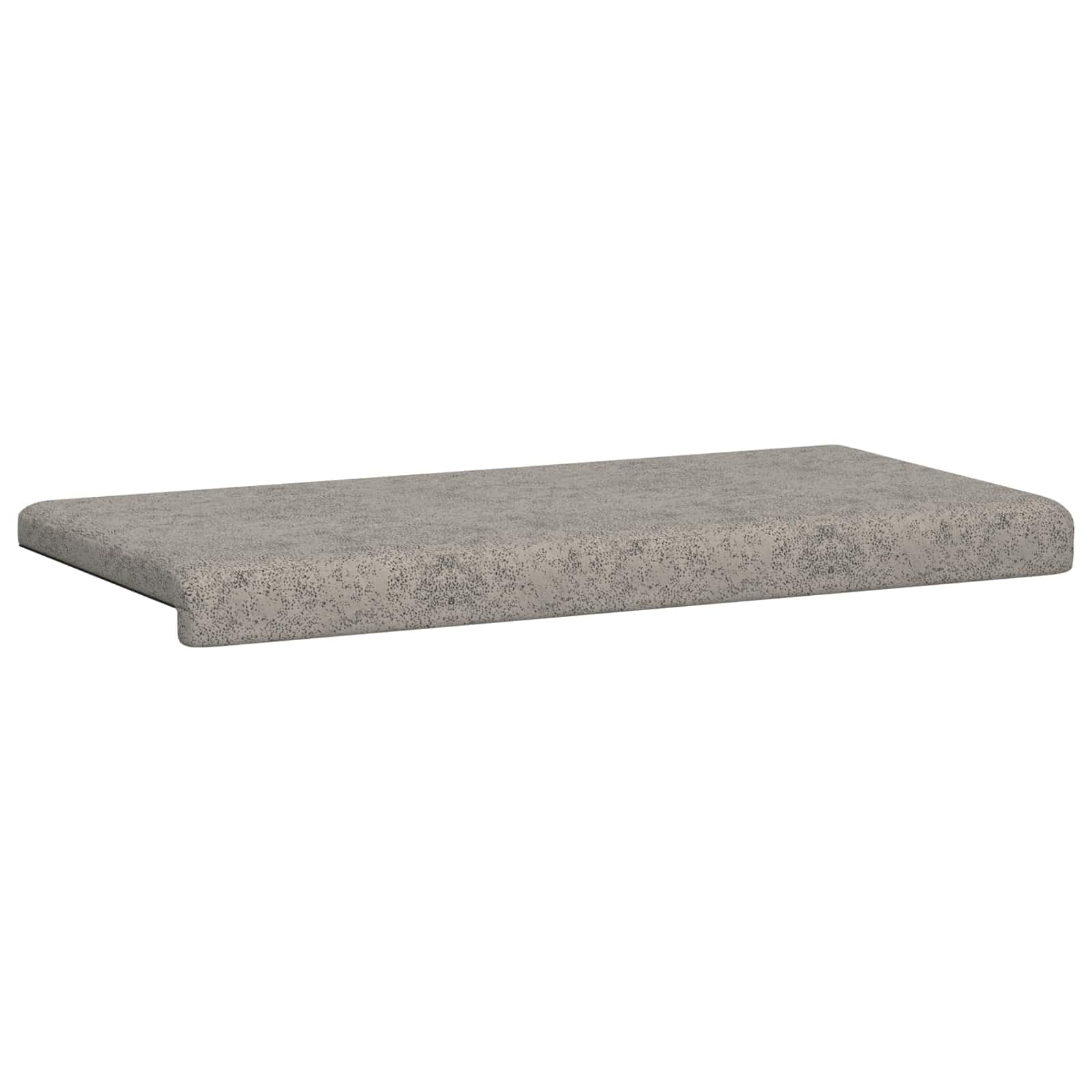 Cojín para banco en forma de L, ante gris claro, 80 x 38 cm