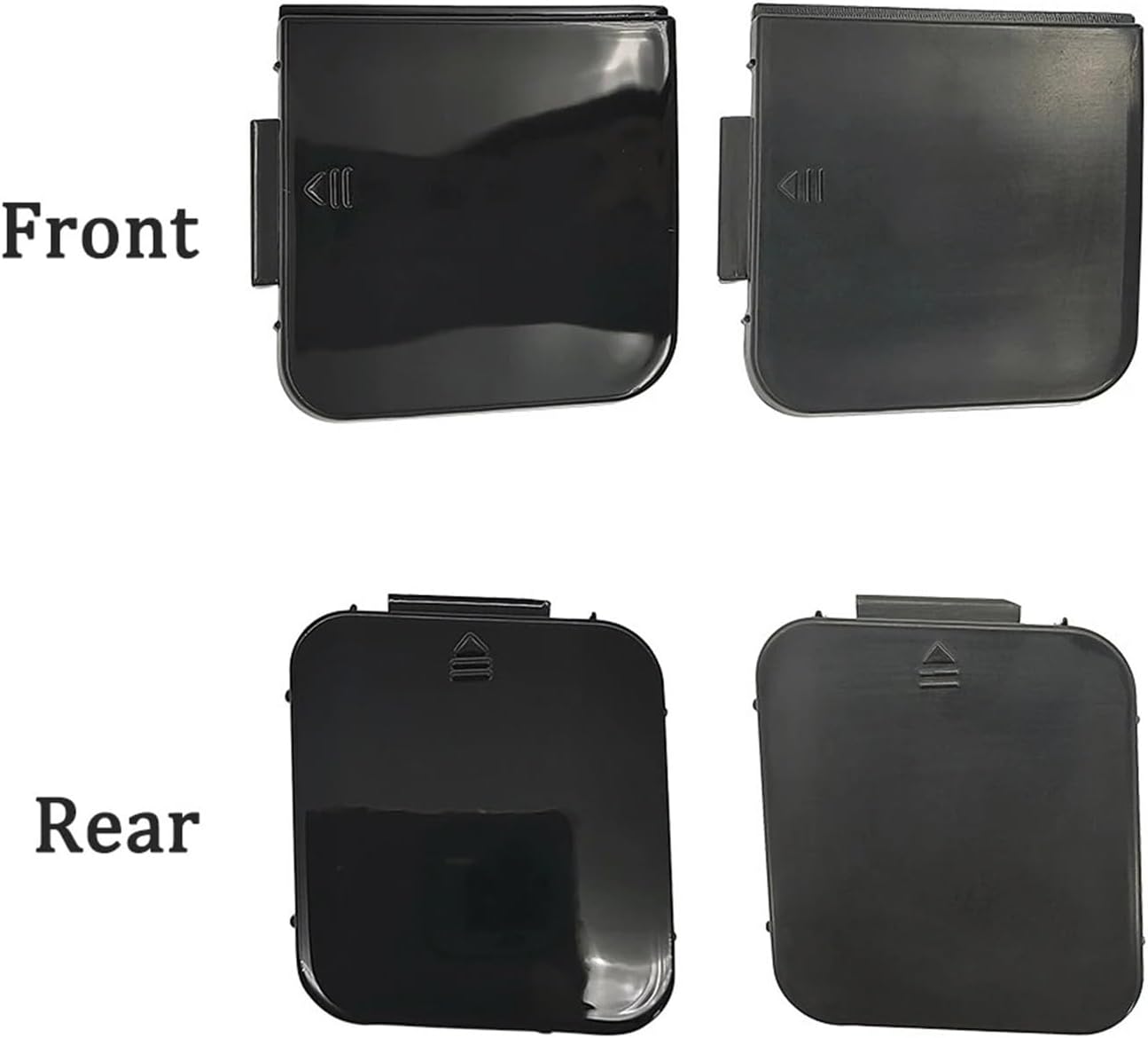 Tow Hook Cover, Fit for Benz W220 S430 S500 S600 S420 S320 Front Rear Bumper Grill Tow Eye Hook Cap Cover Plate 2208850323 1998-2005 Auto Hook Cover(Front Black)