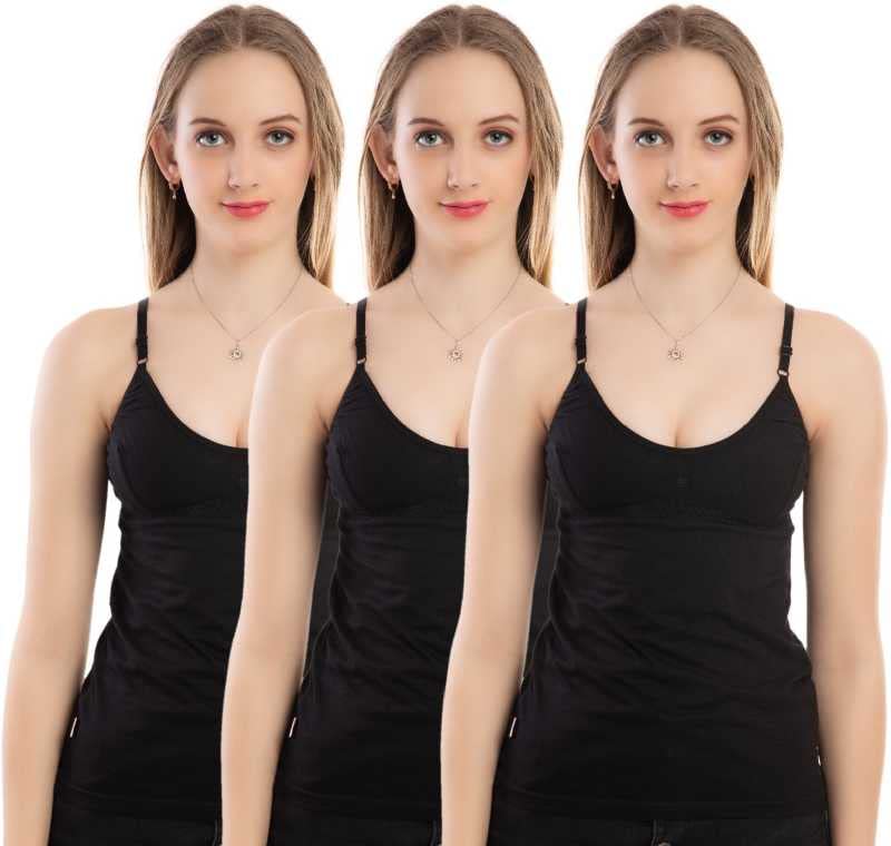 Pure Cotton Women's Regular Fit Camisole Pack of 3-picture-18