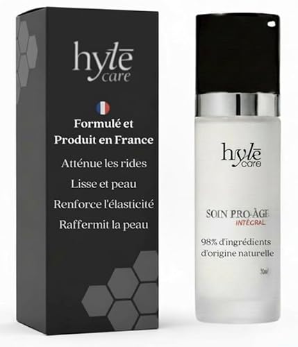 Hyle Care - Soin Pro-Âge Intégral - Crème Anti-Rides Femme à 98% Ingrédients Naturels & Extrait de Bourgeons de Peuplier - Anti-Âge + Hydratation + Antioxydants - Soin Visage Jour - 30ml