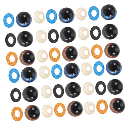 LALAFINA DIY Craft Eyes Pack of Mm Plush Toy Screw Eyes for Stuffed Animals Easy to Install Multicolored Craft Accessories for Toys