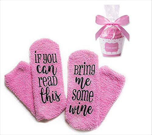 Luxury Cupcake Wine SocksIf you can read this Funny Birthday Bridal Shower Wedding Gag Gifts for Wine Lovers