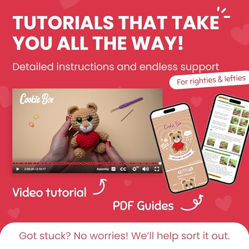 image for Cookie Box Crochet Kit for Beginners - Learn to Craft Amigurumi Stuffe