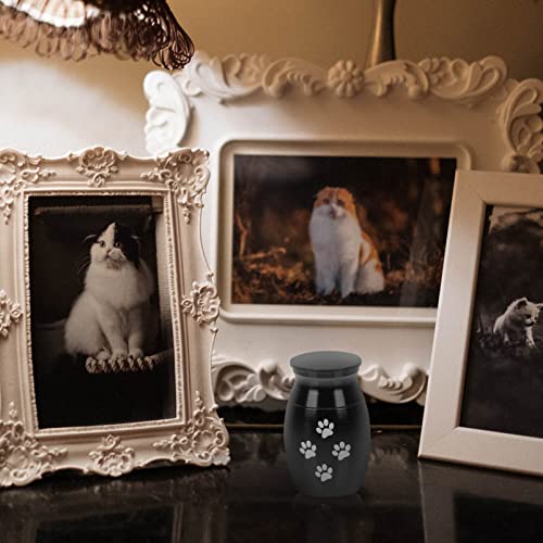 TOPBATHY Mini Stainless Steel Pet Urn Canister Portable Ashes Holder for Dogs and Cats Lightweight Memorial Keepsake with Polished Surface - Image 3