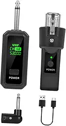 MERIGLARE Transmissor e receptor de microfone sem fio Adaptador de microfone universal adaptador XLR para condensador Mixer de áudio, 1 Por 1