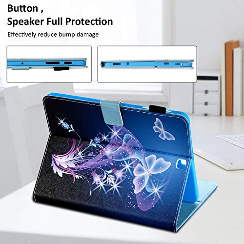 Galaxy Tab S2 9.7 Case, Dteck Folio Stand Pu Leather Protective Case With Auto Sleep/Wake Card Holders Wallet Cover For Samsung Galaxy Tab S2 9.7 Case 2015 Released Sm-T810 T815 T813,Purple Butterfly #TOP4
