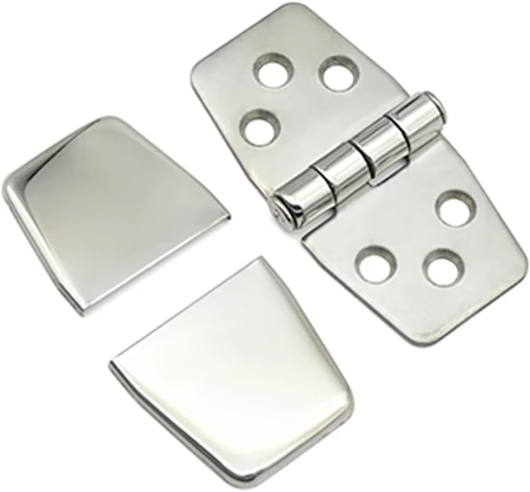 XK451 Removable Cover Conceal 316 Stainless Steel Mirror Polished Hinged Marine Industrial Hinge 1Pcs
