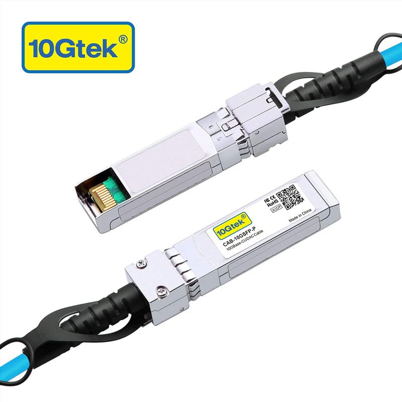 Image of 10Gtek [Blue Colored 10G SFP+ DAC Cable - Twinax SFP Cable for Cisco SFP-H10GB-CU7M, Ubiquiti UniFi, D-Link, Supermicro, Netgear, Mikrotik, Fortinet, 7-Meter(23ft)