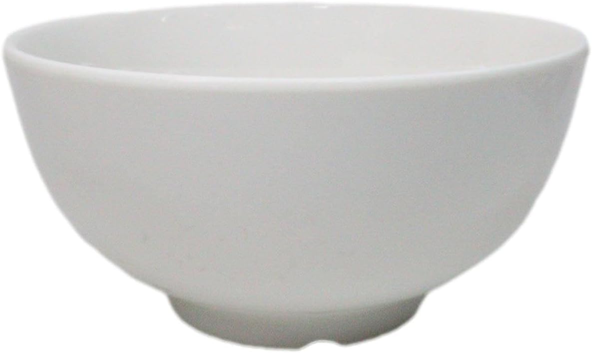 Ebros Gift Contemporary White Smooth Jade Melamine Large Deep Round Bowls 48oz Ramen Udon Pho Noodle Soups Salads Mixing Decorative Vegetable Bowl Serveware Restaurant Supply Home Kitchen (2)