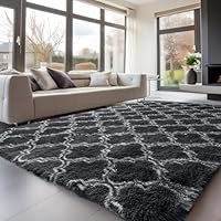 Sour Lemon Rugs Living Room 120x160cm, Grey Area Rugs for Bedroom, Washable Anti Slip Extra Large Shaggy Soft Rug Fluffy Modern Floor Carpets Mat Beside Carpet for Kids Living Room