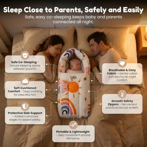 Image of StarAndDaisy 3 in 1 Baby Sleeping Bag for New Born, Baby Bedding Set, Washable & Foldable Cotton Design Godari, Toddlers Bed, Baby Bedding, Baby Mattress, Cradle Bed