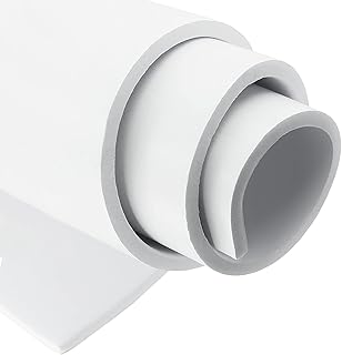 SDLDEER Espuma autoadhesiva de neopreno de 300 mm de ancho x 12 mm de profundidad x 1,5 m de largo, espuma de espuma, aislamiento acústico, antideslizante, absorción de impactos, color blanco