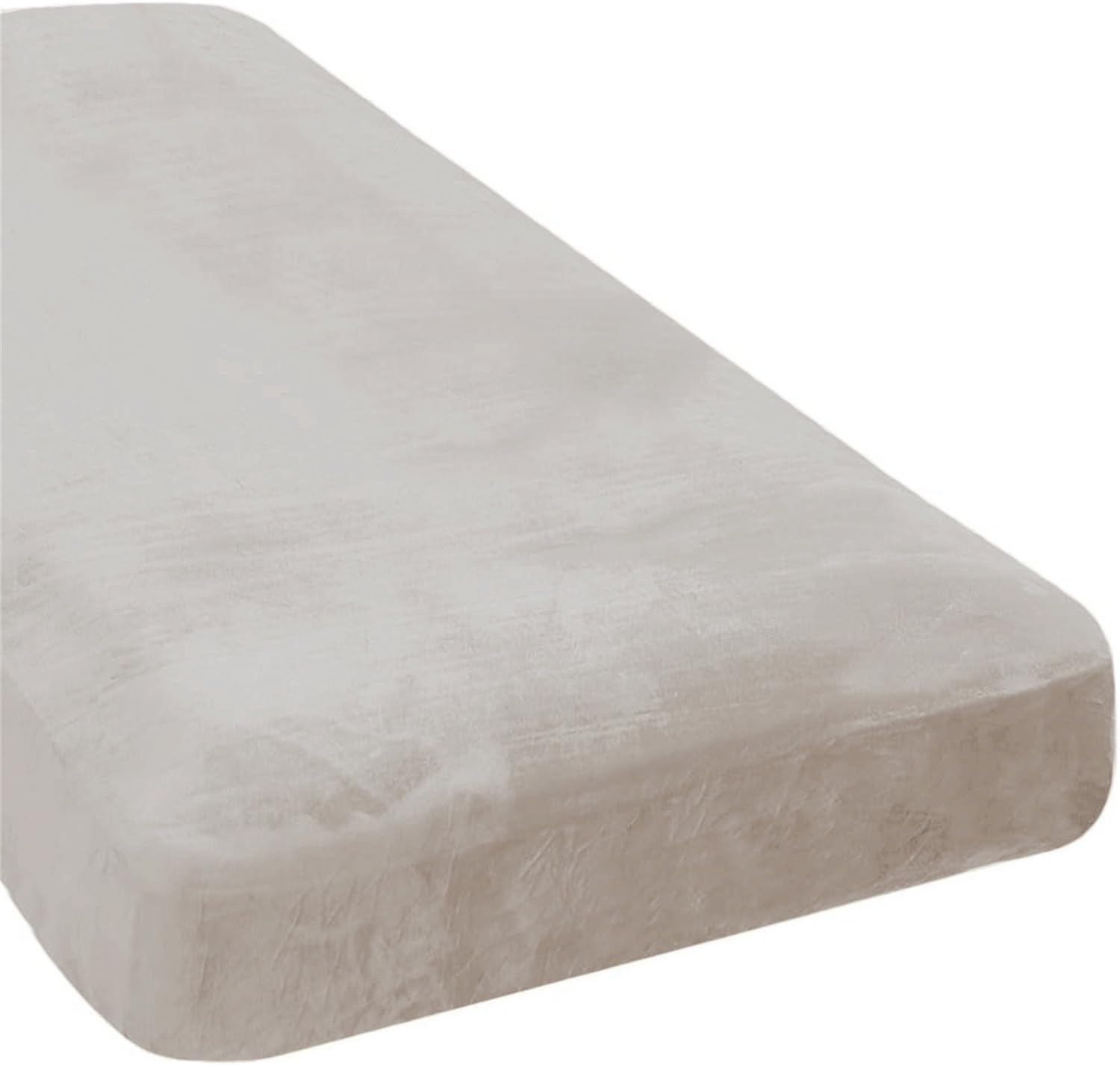 LINGKY Sofa Seat Cushion Cover, Sofa Cushion Slipcovers Stretch Velvet, Universal Non-Slip Couch Cushion Covers Replacement for Individual Furniture Protector (Oatmeal,Chaise Cover)
