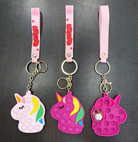 Image of AUGEN Cute Pop It Coin Purse Pouch Keychain For Gifting With Key Ring Anti-Rust (Pack Of 1)