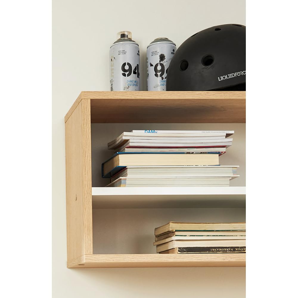 Lomadox Kinderzimmer Jugendzimmer Set in Eiche mit weiß und grau, 4-teilig, Schreibtisch, Wandboard, Standregal, Kleiderschrank