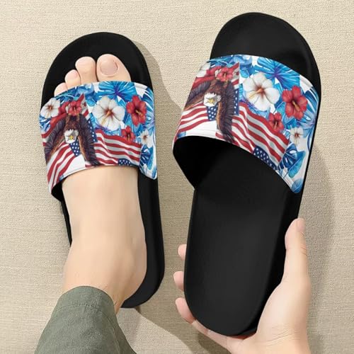Image of Footwear for Mens Open Toe Athletic Sandals Anti-Slip Sole Slide Sandals Pillow House Flat Shoes Comfortable Slip On Slippers for Indoor & Outdoor