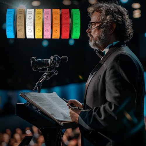 image for Methdic 1000 Smile Raffle Tickets Green, Single Roll, Ticket for Event