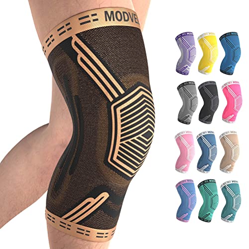 MODVEL Knee Braces for Knee Pain Women & Men - 2 Pack Knee Brace for Knee Pain Set, Knee Brace Compression Sleeve, Knee Braces for Knee Pain Meniscus Tear, ACL & Arthritis Pain Relief - Knee Sleeves