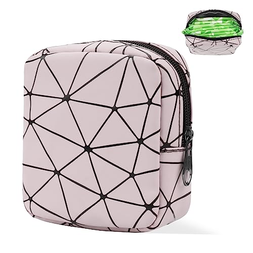 Image of Likesing Period Bag Pouch, Leather Tampon Holder for Purse-Pink | PU Period Pouches for Teen Girls, Women Portable Sanitary Napkin Storage Bag, Feminine Sanitary Bags Emergency Pad Pouch