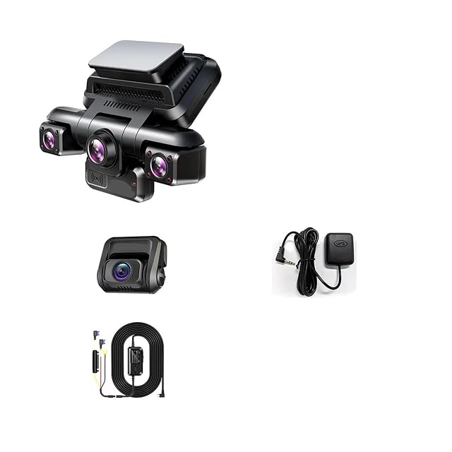 4CH GPS Dash Cam i7pro Front 4K 2K 3 1080P for Car 360 DVR Camera 24H Parking Mode