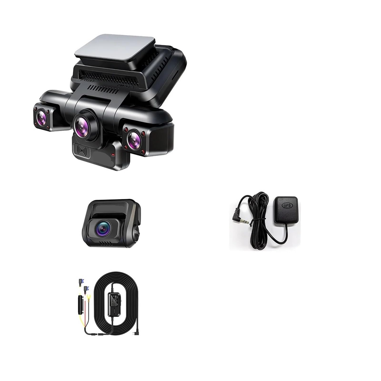 4CH GPS Dash Cam i7pro Front 4K 2K 3 1080P for Car 360 DVR Camera 24H Parking Mode