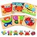 Dreampark Wooden Jigsaw Puzzles, [6 Pack] Animal Puzzles for Toddlers Kids 1 2 3 Years Old Educational Toys for Boys and Girls
