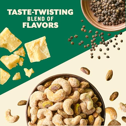 PLANTERS Nut Duos, Flavored Nuts, Peppercorn Pistachios & Parmesan Cashews 5oz - Thumbnail 3