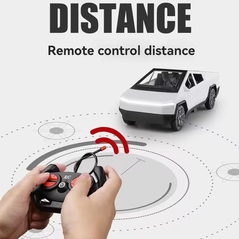 Image of Tesla Cybertruck High Speed RC with Dual Motor 2.4GHz Long Battery Life Light Effects Runs On All-Terrain 1:14 Rc Remote Control Car for Kids [Colors as Per Stock] (Multicolor)