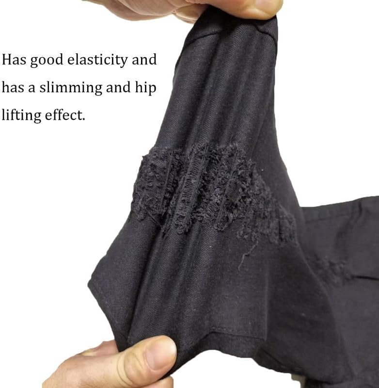 Miniatura 4 de Andongnywell - Pantalones de mezclilla ajustados para mujer, talla grande, elásticos, desgastados, rasgados, cintura alta, con agujeros destruidos