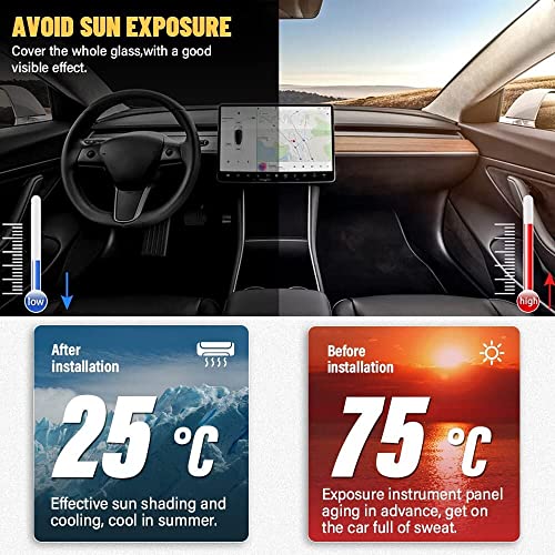 Car Windshield Sun Shade Umbrella, Car Front Windshield Sun Shade For Block Uv Rays & Thermal Insulation Protection, Foldable Windshield Sun Shade Umbrella For Most Vehicles, Suvs, Trucks, 57"X31" #TOP3