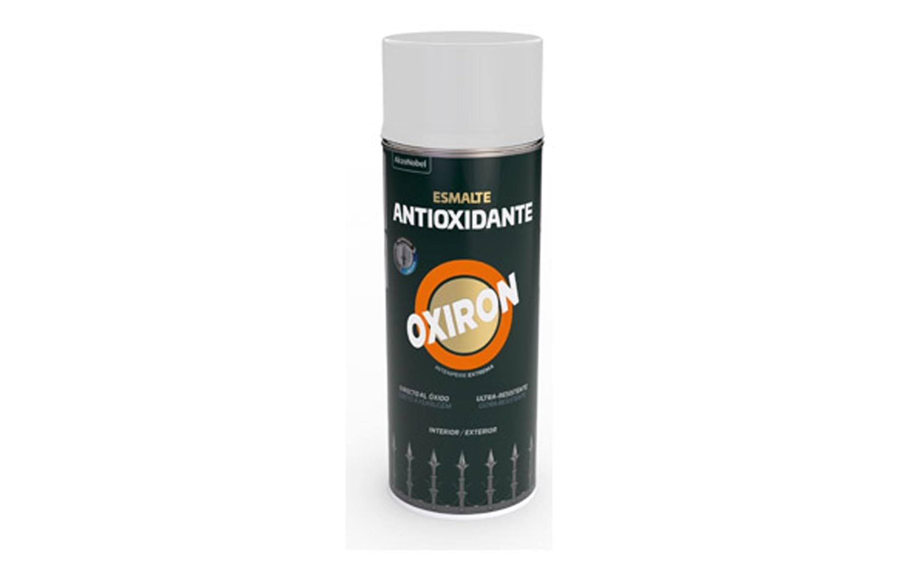 OXIRON Esmalte Metálico Antioxidante Spray Liso Satinado Blanco 400 ml