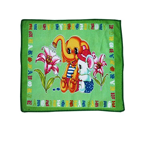Image of Very Soft Cotton Printed Face Towels - 10x10-inch, Multicolour (Set of 10)