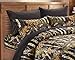 6 Piece Full Sheet Set Reversible Black Woodland Camo / Solid Color Design
