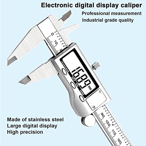 Digital Caliper Measuring Tool, Digital Micrometer, Stainless Steel Vernier Caliper, Inch/Mm Conversion And Large Lcd Screen, Auto-Off Feature, Digital Vernier Caliper (6 Inch/150 Mm) #TOP4