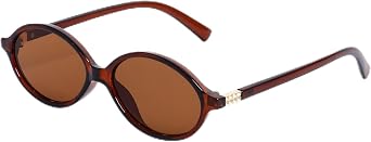 Trendy Retro Oval Sunglasses for Women 90s Y2k Fashion Vintage Sun Glasses