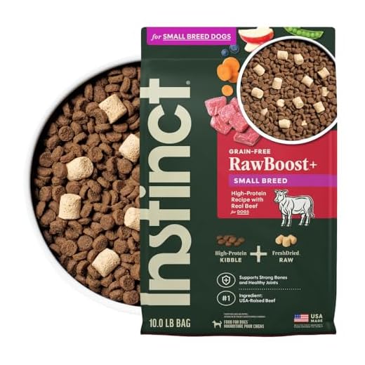 Instinct RawBoost Small Breed, Natural Dry Dog Food with FreshDried Raw, High Protein, Grain-Free Recipe - Real Beef, 10 lb. Bag
