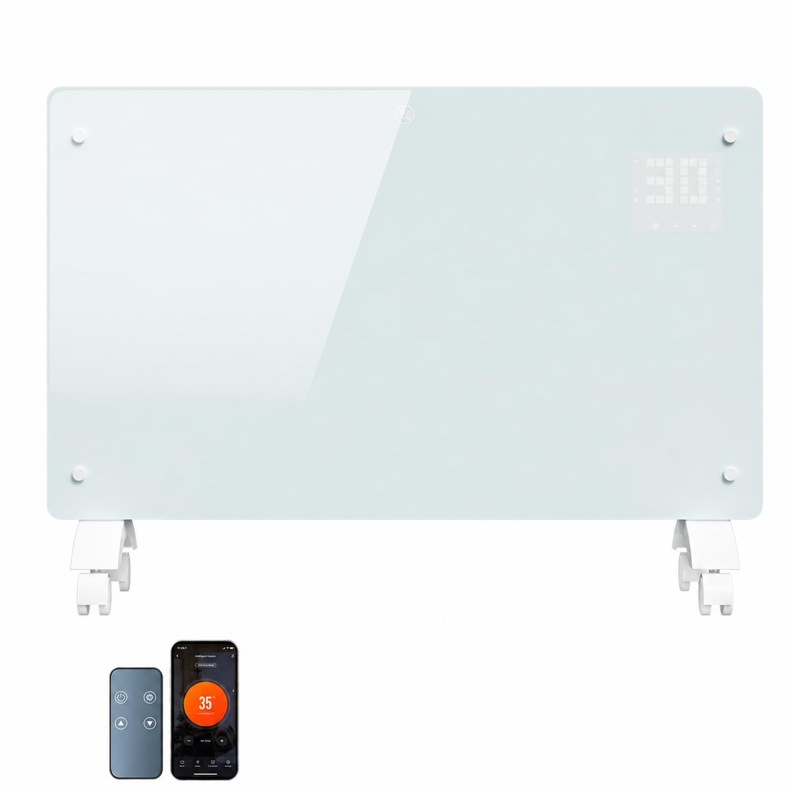 Calefacción eléctrica convector 2500 W, dispositivo de pared y de