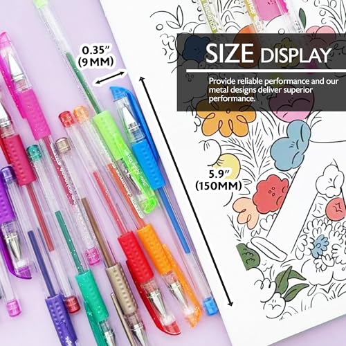 BAZIC Scented Glitter Neon Metallic Gel Pen, 24 colores miniatura 2
