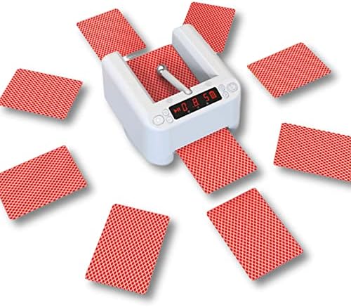 CUIYKAI Automatic Poker Card Dealer Machine Rotating-Fast Accurate and Stable Card Dealing Tool Rotating Card Dealer Machine for UNO,Texas Hold'em,Home Card Games