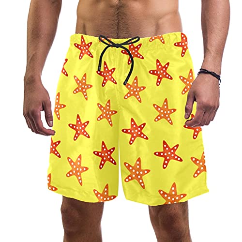 Short de bain pour homme XL multicolore jaune à taille élastique